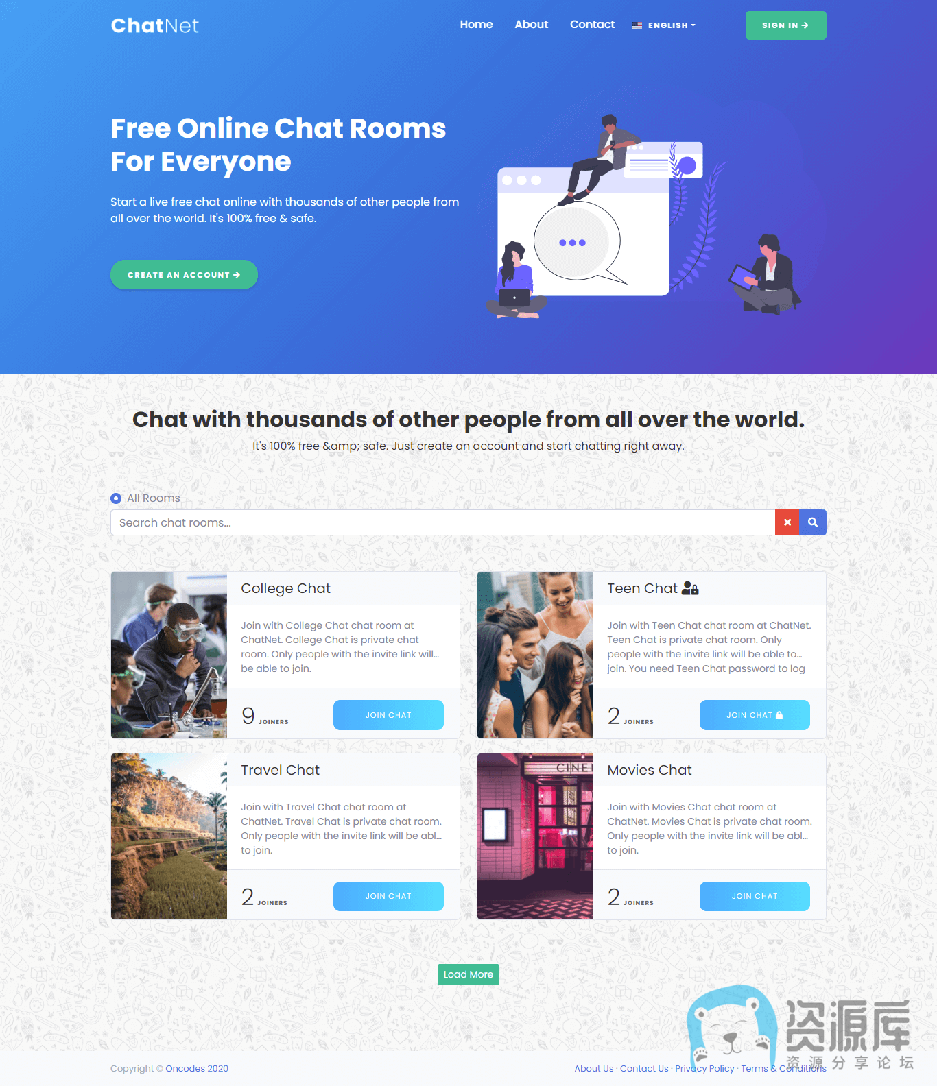 ChatNet -PHP聊天室和私人聊天程序 v1.9-喃哩哩