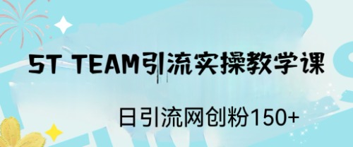 ST TEAM引流实操课，日引流网创粉100+-喃哩哩