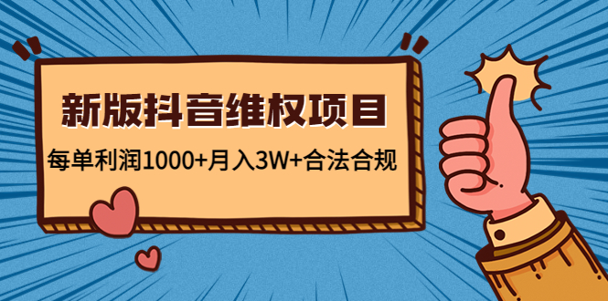 新版抖音维全项目：每单利润1000+月入3W+合法合规！-喃哩哩