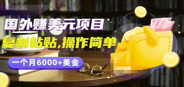 分享一个国外赚美元项目：复制粘贴一个月6000+美金，简单易操作￼￼-喃哩哩