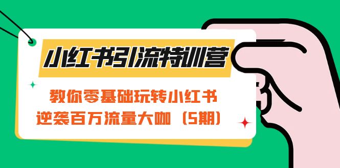 小红书引流特训营-第5期：教你零基础玩转小红书，逆袭百万流量大咖-喃哩哩