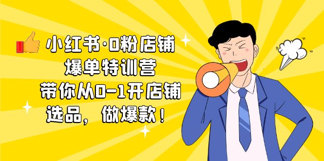 小红书·0粉店铺爆单特训营 带你从0-1开店铺，选品，做爆款（课程+工具包）-喃哩哩
