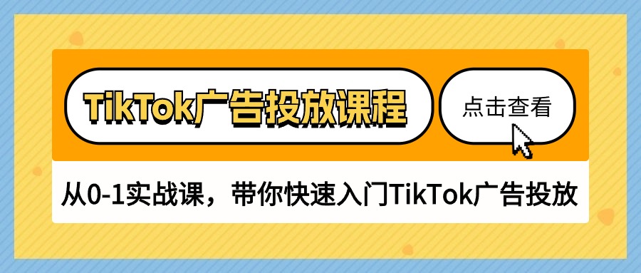 TikTok广告投放课程，从0-1实战课，带你快速入门TikTok广告投放（30节课）-喃哩哩