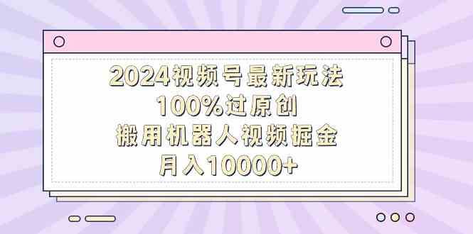 （9151期）2024视频号最新玩法，100%过原创，搬用机器人视频掘金，月入10000+-喃哩哩