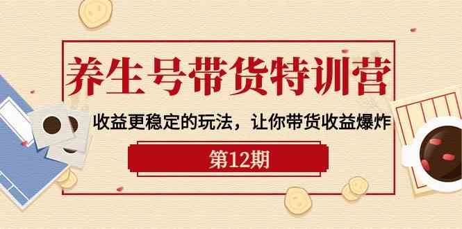 养生号带货特训营【12期】收益更稳定的玩法，让你带货收益爆炸（9节直播课）-喃哩哩