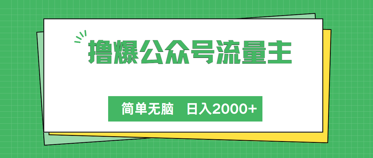（10310期）撸爆公众号流量主，简单无脑，单日变现2000+-喃哩哩