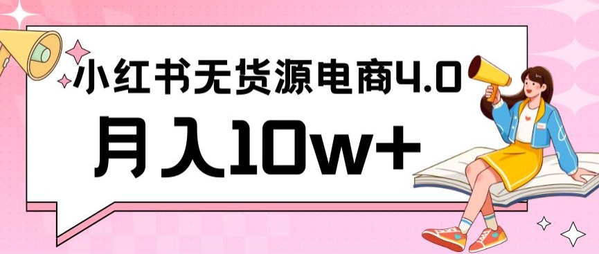 小红书新电商实战，无货源实操从0到1月入10w+联合抖音放大收益-喃哩哩