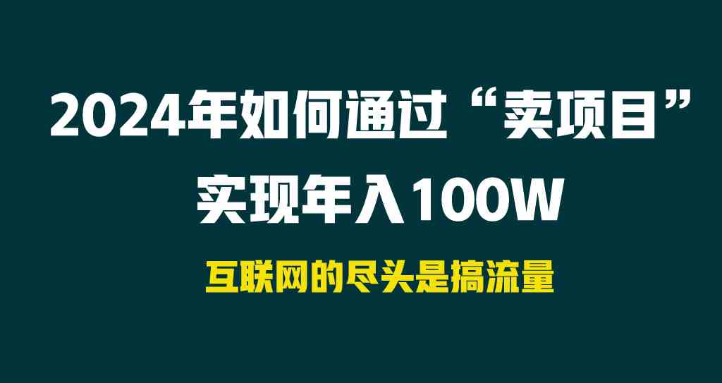 （9147期） 2024年如何通过“卖项目”实现年入100W-喃哩哩