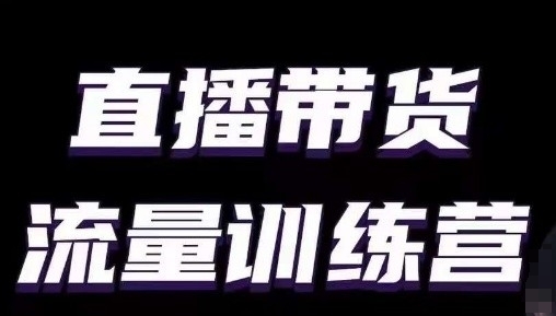 直播带货流量训练营，小白主播必学直播课-喃哩哩