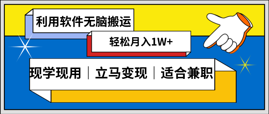 低密度新赛道 视频无脑搬 一天1000+几分钟一条原创视频 零成本零门槛超简单-喃哩哩