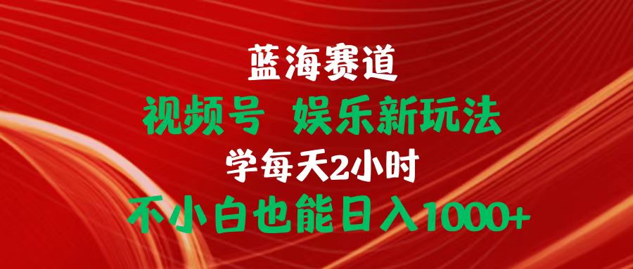 （10818期）蓝海赛道视频号 娱乐新玩法每天2小时小白也能日入1000+-喃哩哩