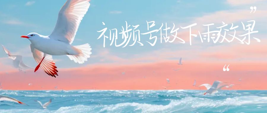 视频号做下雨视频一个账号一周涨粉10W+年入100w-喃哩哩
