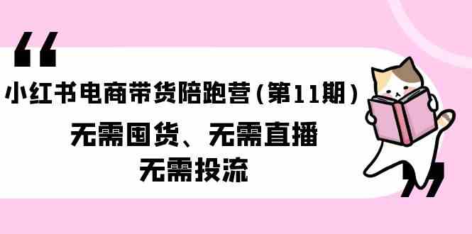 小红书电商带货陪跑营(第11期)无需囤货、无需直播、无需投流-喃哩哩
