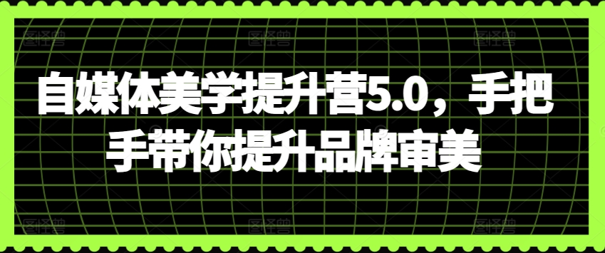 自媒体美学提升营5.0，手把手带你提升品牌审美-喃哩哩