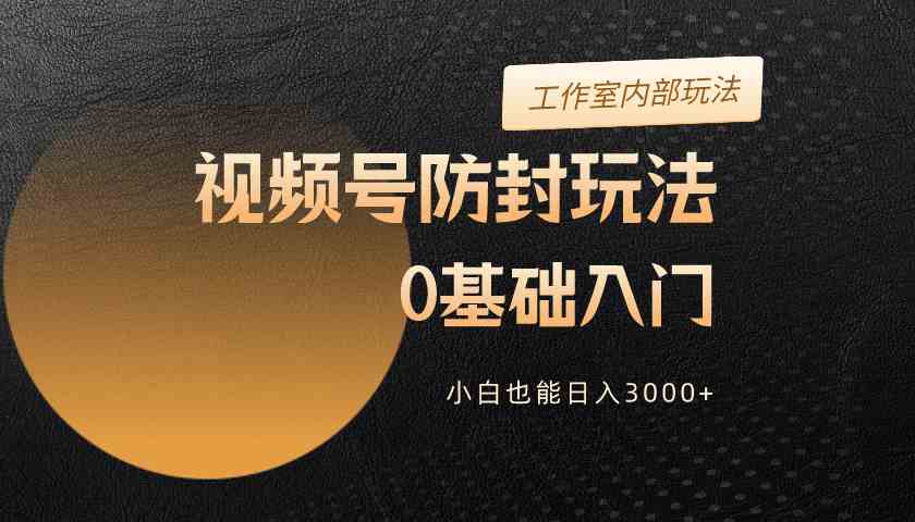 （10107期）2024视频号升级防封玩法，零基础入门，小白也能日入3000+-喃哩哩