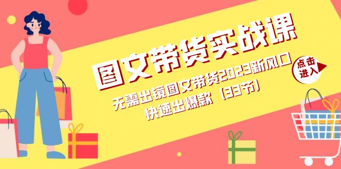 图文带货实战课：无需出镜图文带货2023新风口，快速出爆款（33节）-喃哩哩