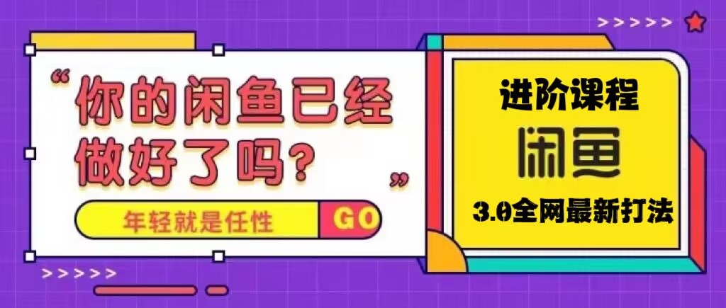 火爆全网的咸鱼玩法进阶课程，单号日入1K的咸鱼进阶课程-喃哩哩
