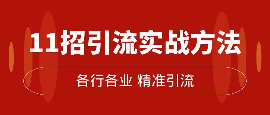 精准引流术：11招引流实战方法，让你私域流量加到爆（11节课完整版）-喃哩哩