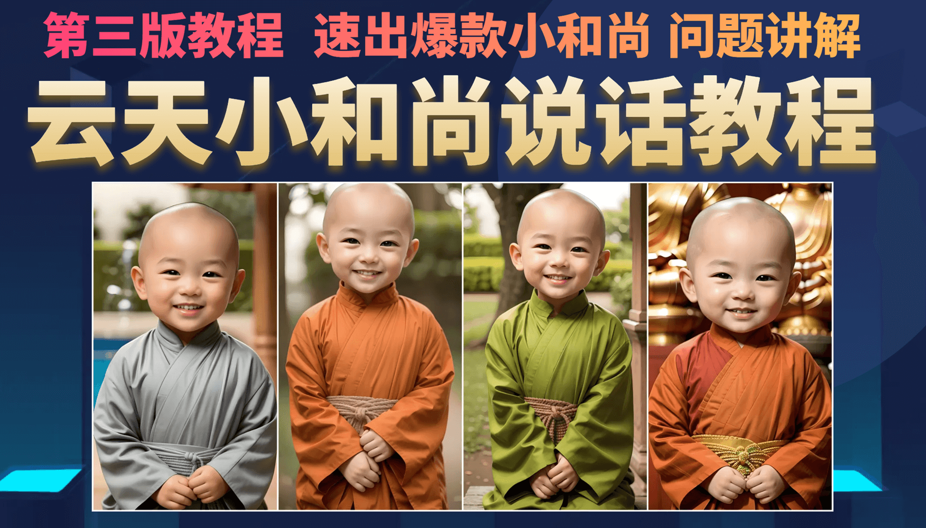 云天小和尚会说话，7天万粉（第3版教程）-喃哩哩