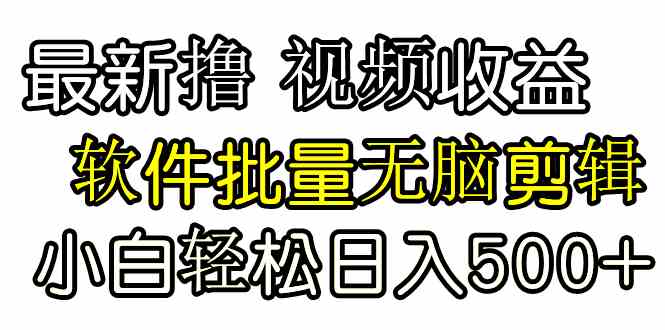 （9569期）发视频撸收益，软件无脑批量剪辑，第一天发第二天就有钱-喃哩哩