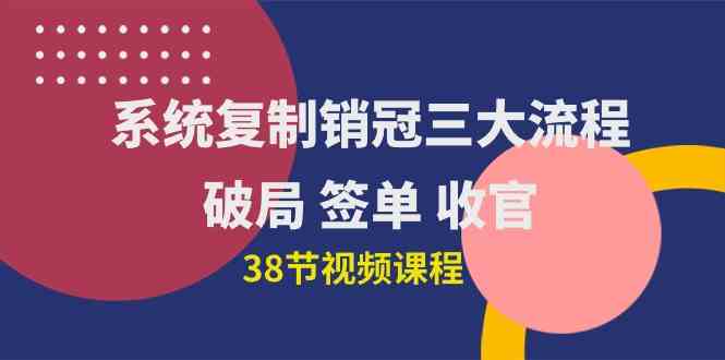 （10171期）系统复制 销冠三大流程，破局 签单 收官（38节视频课）-喃哩哩