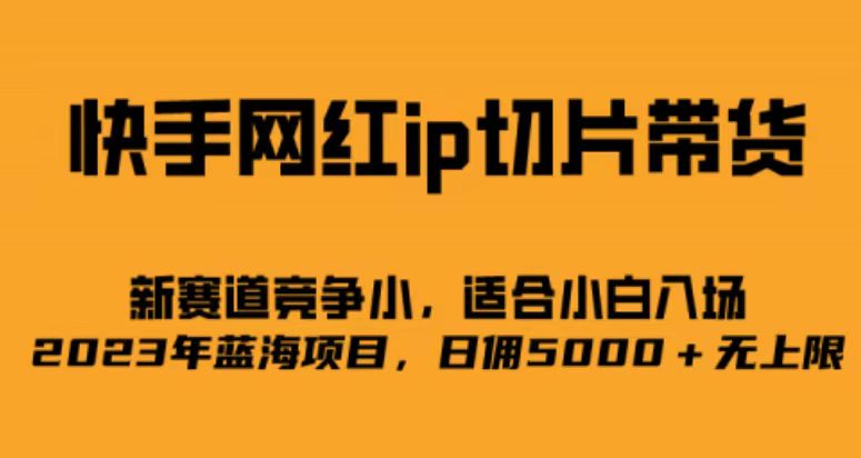 快手网红ip切片新赛道，竞争小事，适合小白 2023蓝海项目-喃哩哩