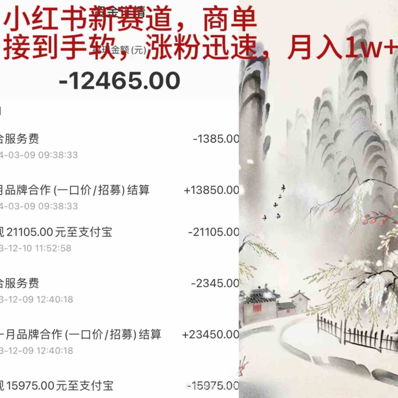 （9476期）小红书新赛道，商单接到手软，涨粉迅速，月入1w+-喃哩哩