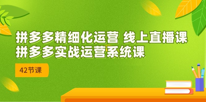 拼多多精细化运营 线上直播课：拼多多实战运营系统课（更新47节）-喃哩哩