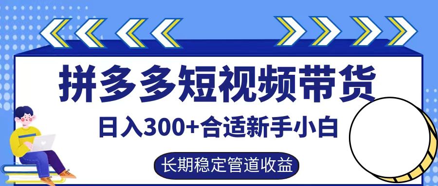 拼多多短视频带货日入300+，实操账户展示看就能学会-喃哩哩