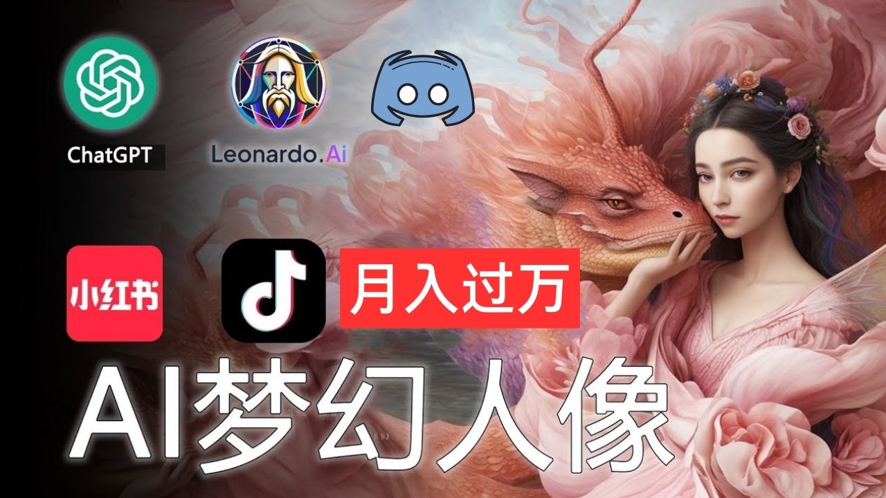 AI摄影梦幻人像：零基础也能月入过万的秘密-喃哩哩