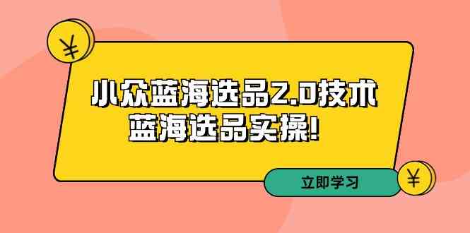 （9189期）拼多多培训第33期：小众蓝海选品2.0技术-蓝海选品实操！-喃哩哩