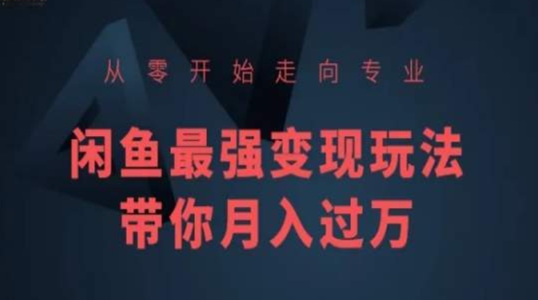 从零开始走向专业，闲鱼最强变现玩法带你月入过万-喃哩哩