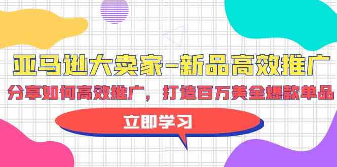 （9945期）亚马逊 大卖家-新品高效推广，分享如何高效推广，打造百万美金爆款单品-喃哩哩