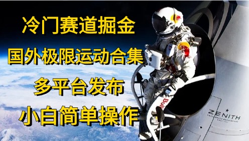 （10745期）冷门赛道掘金，国外极限运动视频合集，多平台发布，小白简单操作-喃哩哩