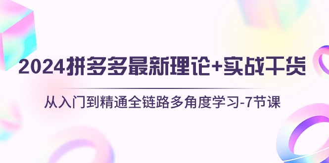 （10816期）2024拼多多 最新理论+实战干货，从入门到精通全链路多角度学习-7节课-喃哩哩