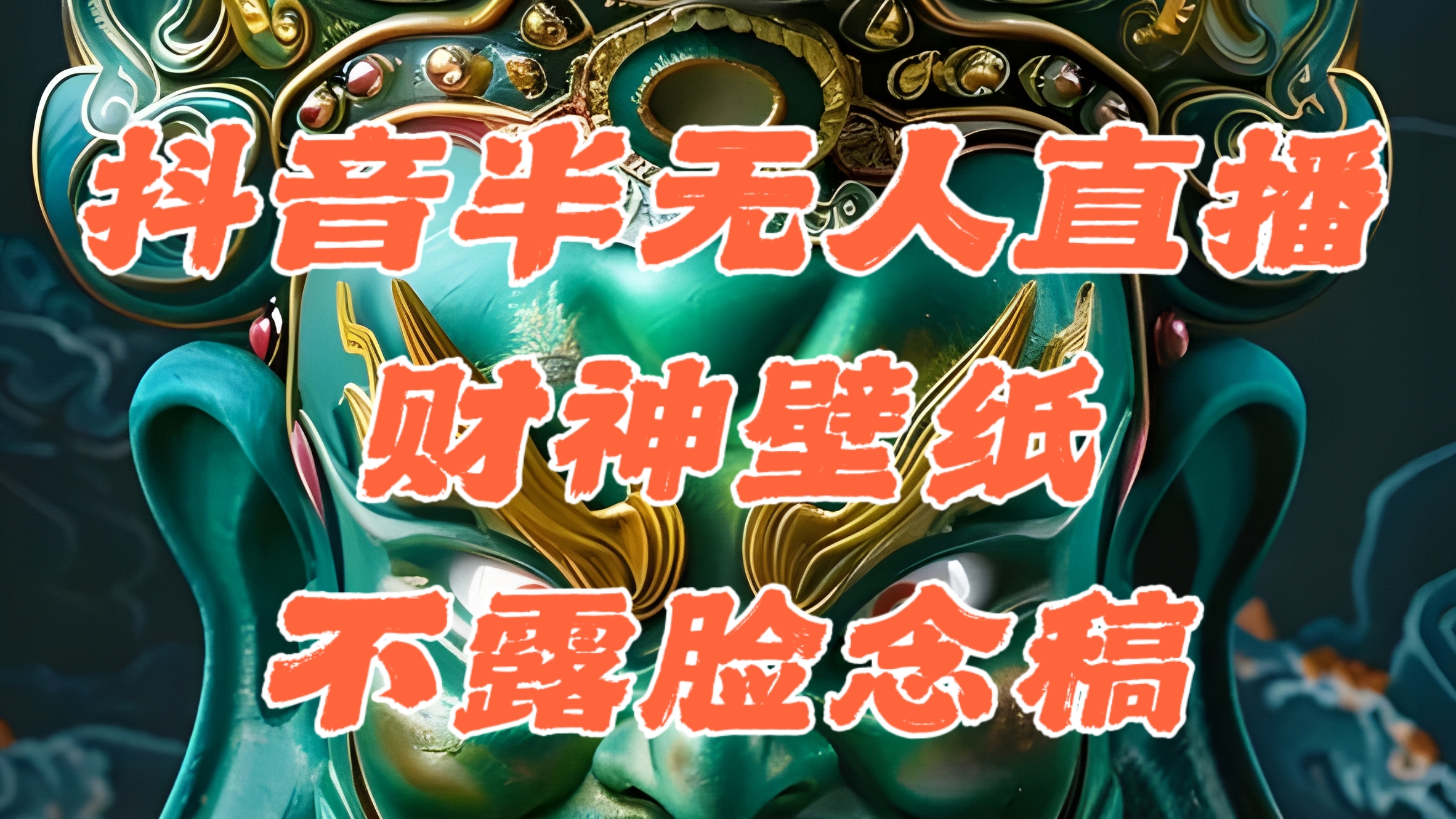 抖音半无人直播公会素材撸音浪，生肖财神AI图直播不露脸读稿，单日1000+-喃哩哩