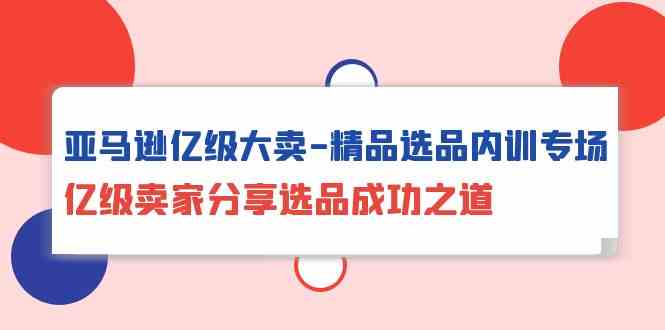 （10034期）亚马逊亿级大卖-精品选品内训专场，亿级卖家分享选品成功之道-喃哩哩