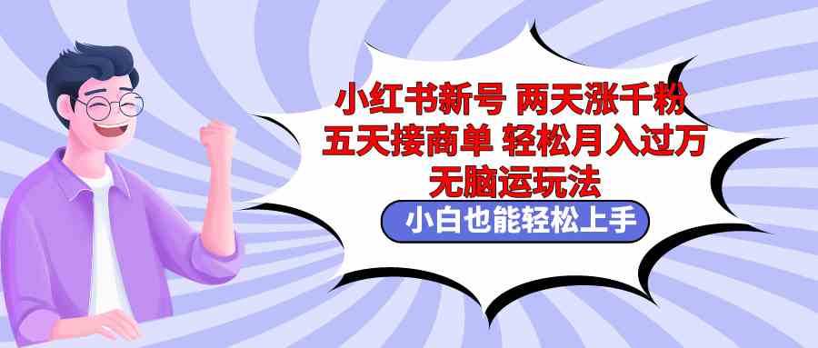 （9239期）小红书新号两天涨千粉五天接商单轻松月入过万 无脑搬运玩法 小白也能轻…-喃哩哩