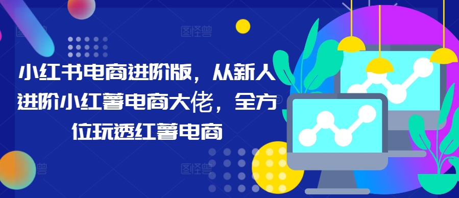 小红书电商进阶版，从新人进阶小红薯电商大佬，全方位玩透红薯电商-喃哩哩
