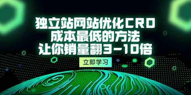 （10173期）独立站网站优化CRO，成本最低的方法，让你销量翻3-10倍（5节课）-喃哩哩