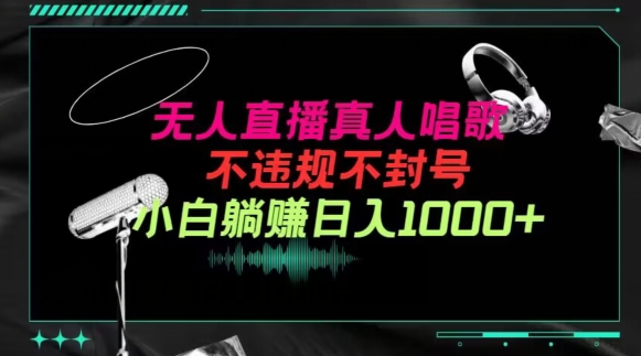 抖音24小时无人直播音乐，不违规，不封号纯撸音浪，小白实操当天日入1000+-喃哩哩