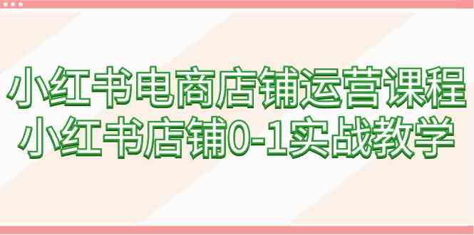 （9249期）小红书电商店铺运营课程，小红书店铺0-1实战教学（60节课）-喃哩哩