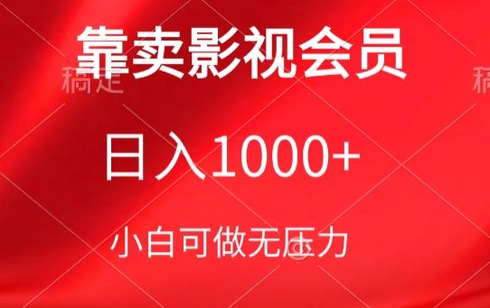 靠卖影视会员，日入1000+，落地保姆级教程，新手可学-喃哩哩