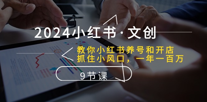 （10440期）2024小红书·文创：教你小红书养号和开店、抓住小风口 一年一百万 (9节课)-喃哩哩