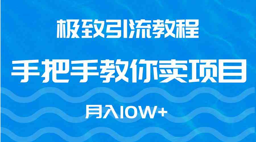 （9265期）极致引流教程，手把手教你卖项目，月入10W+-喃哩哩