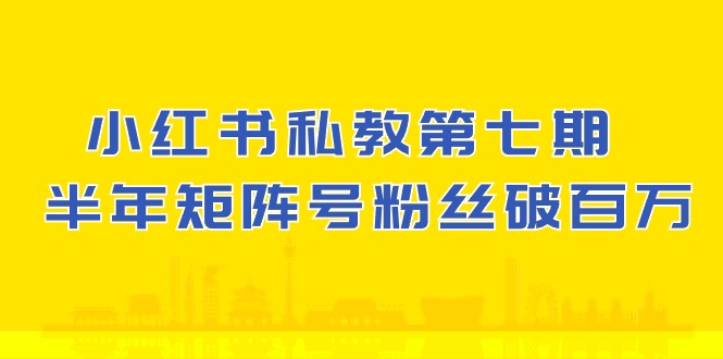 小红书私教第七期，小红书90天涨粉18w，1周涨粉破万 半年矩阵号粉丝破百万-喃哩哩