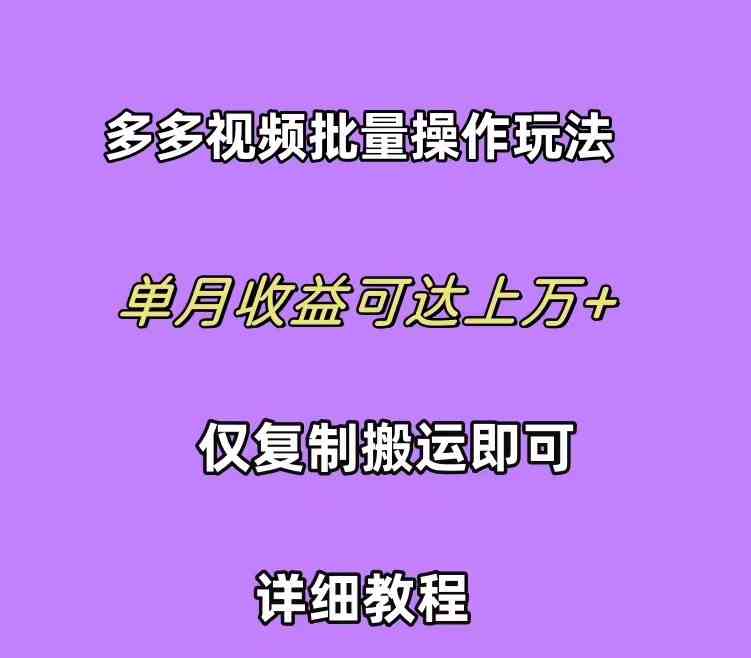 （10029期）拼多多视频带货快速过爆款选品教程 每天轻轻松松赚取三位数佣金 小白必…-喃哩哩
