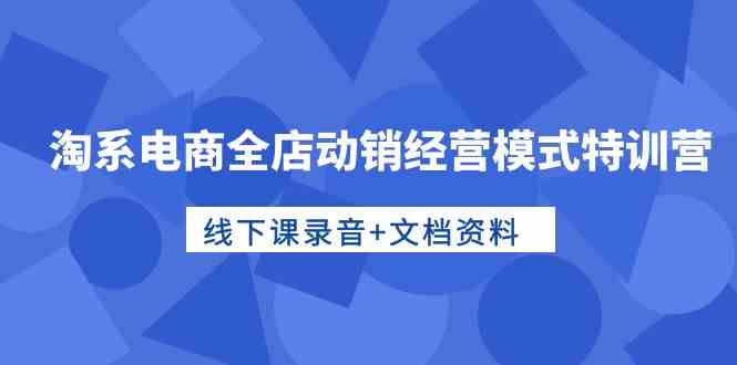 （10192期）淘系电商全店动销经营模式特训营，线下课录音+文档资料-喃哩哩