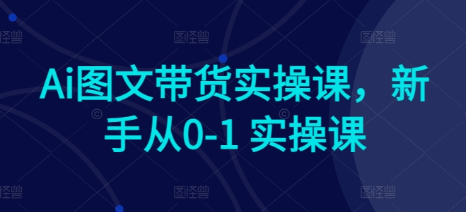 Ai图文带货实操课，新手从0-1 实操课-喃哩哩