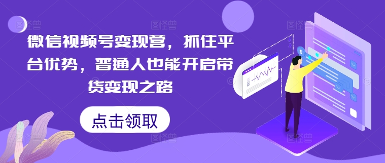 微信视频号变现营，抓住平台优势，普通人也能开启带货变现之路-喃哩哩